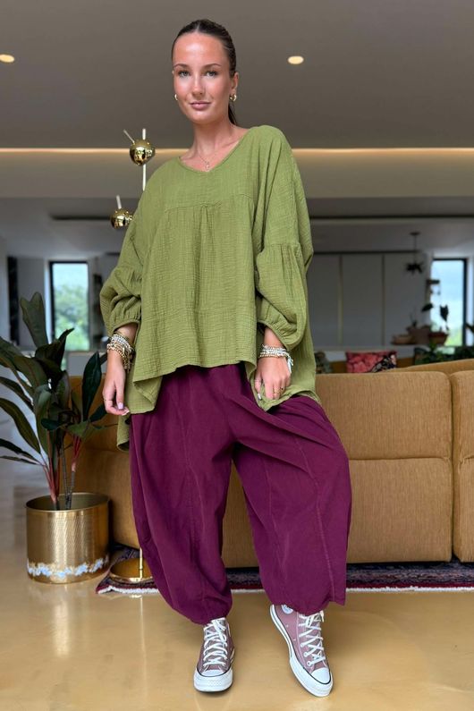 Made in Italy Santos Artist Smock Olive